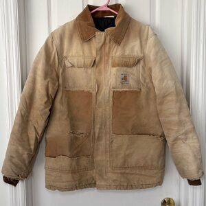 Vintage Carhartt Brown Utility Workwear Canvas Jacket